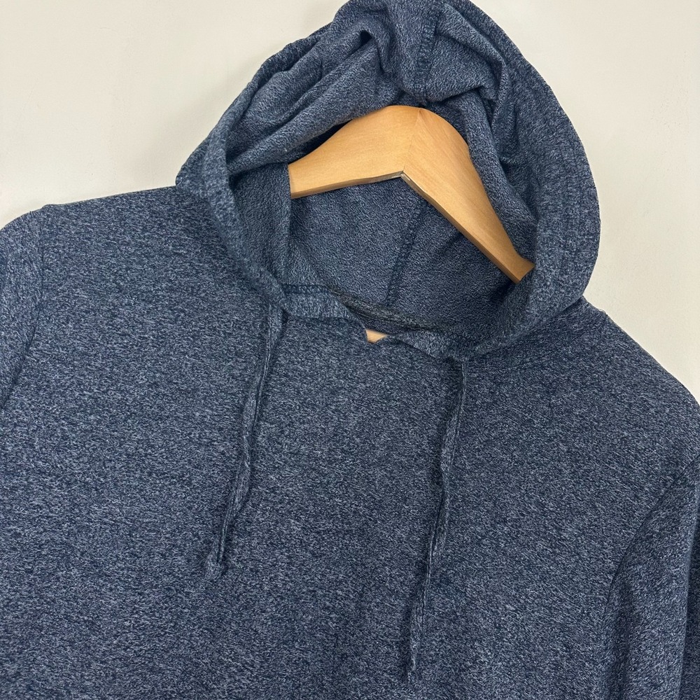 Hudson & Barrow NYC Hoodie Navy Blue Cotton Lightweight Pullover Mens Medium